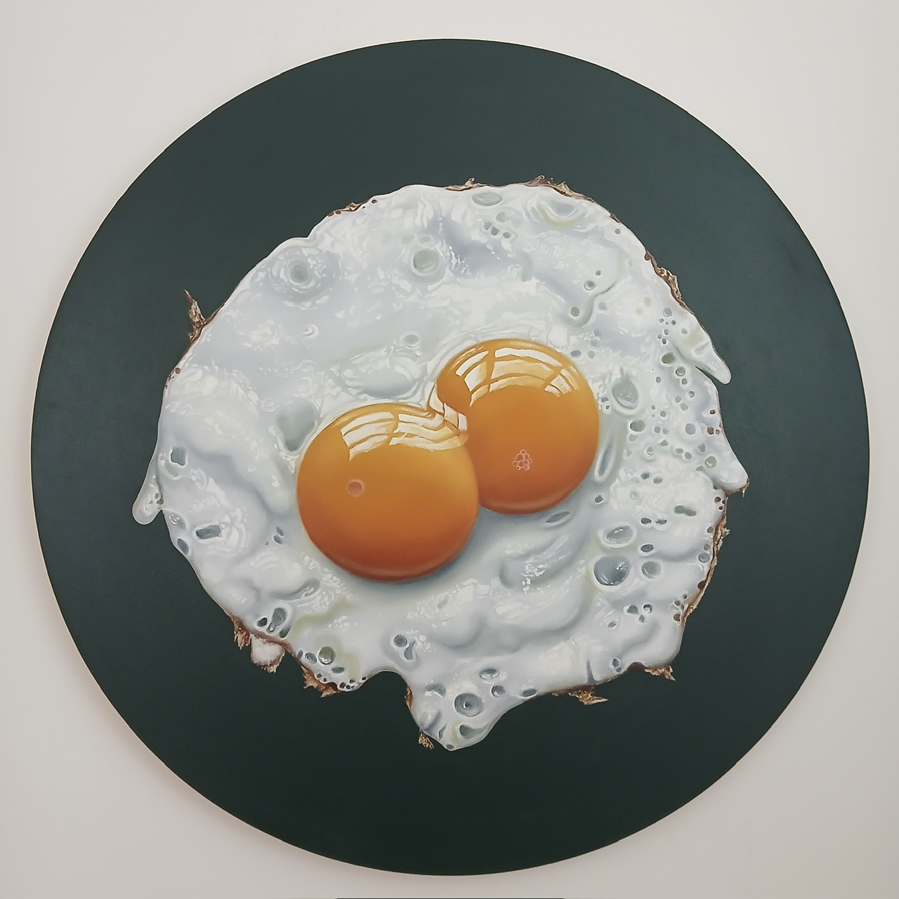 'Fried Egg - Double Yolker' - 60 cm Round - Spinach (Ships 5th August)