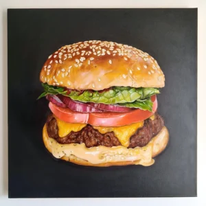 'Burger no.1' - 60 x 60 cm (Ships 1st July)