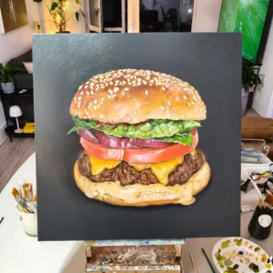 'Burger no.1' - 60 x 60 cm (Ships 1st July)