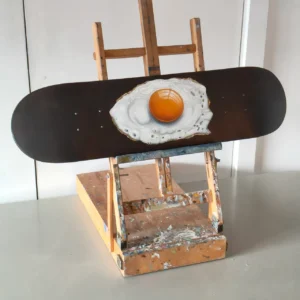'Fried Egg' - Skateboard Deck - Black (ships 6th July)