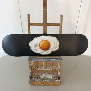 'Fried Egg' - Skateboard Deck - Black (ships 11th September)