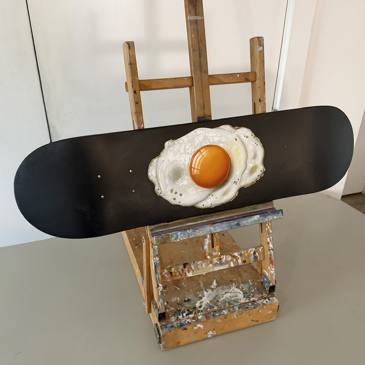 'Fried Egg' - Skateboard Deck - Black (ships 11th September) - Image 3
