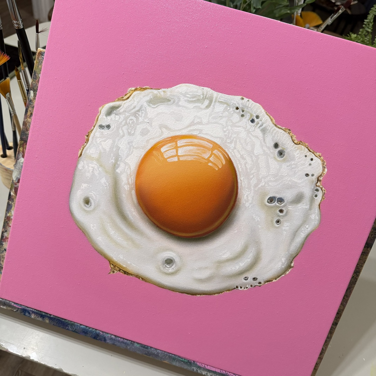 'Fried Egg' - 40 x 40 cm - Pink (ships 21st October) - Image 2