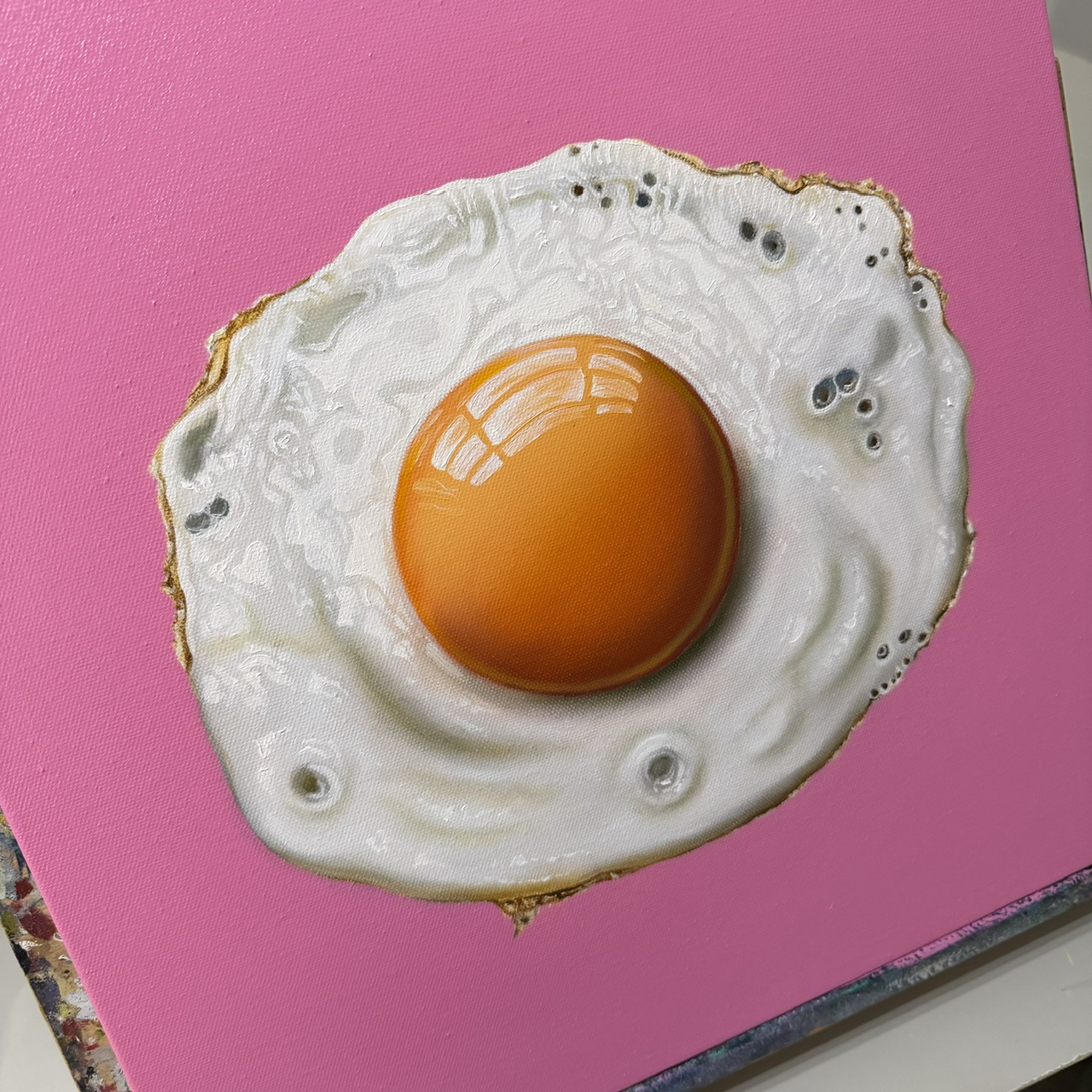 'Fried Egg' - 40 x 40 cm - Pink (ships 21st October) - Image 3